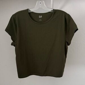 Bundle 3 for 50% off Worn Once Gap Cotton Jersey Baby Tee in Black Moss Green